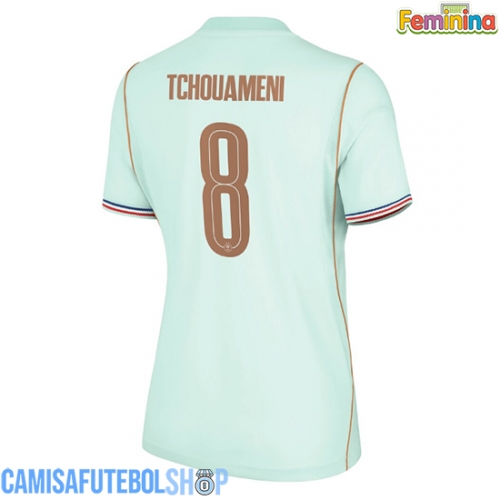 Camisa de time de futebol França Aurelien Tchouameni #8 Replicas 2º Equipamento Feminina Mundo 2026 Manga Curta